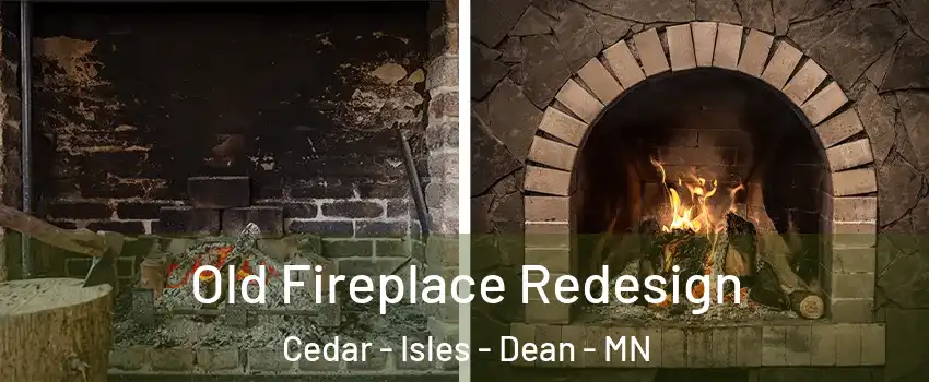 Old Fireplace Redesign Cedar - Isles - Dean - MN